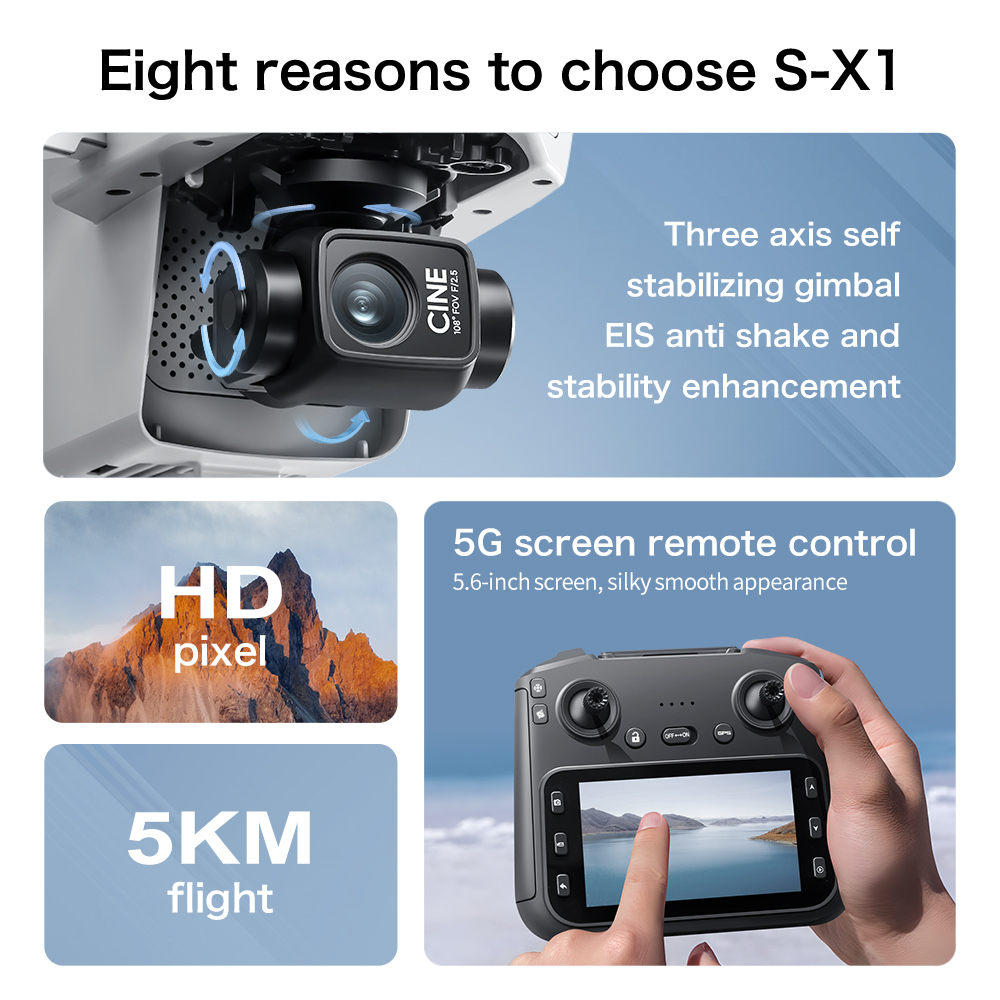 S-X1 MAX GPS-дрон с 3-осевым п – обзор и цена Drone Multispectral